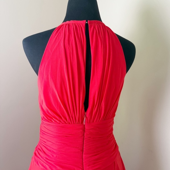 NWT JJs House A-line Halter Chiffon Cocktail Dress With Cascading Ruffles size 6 - Picture 11 of 16